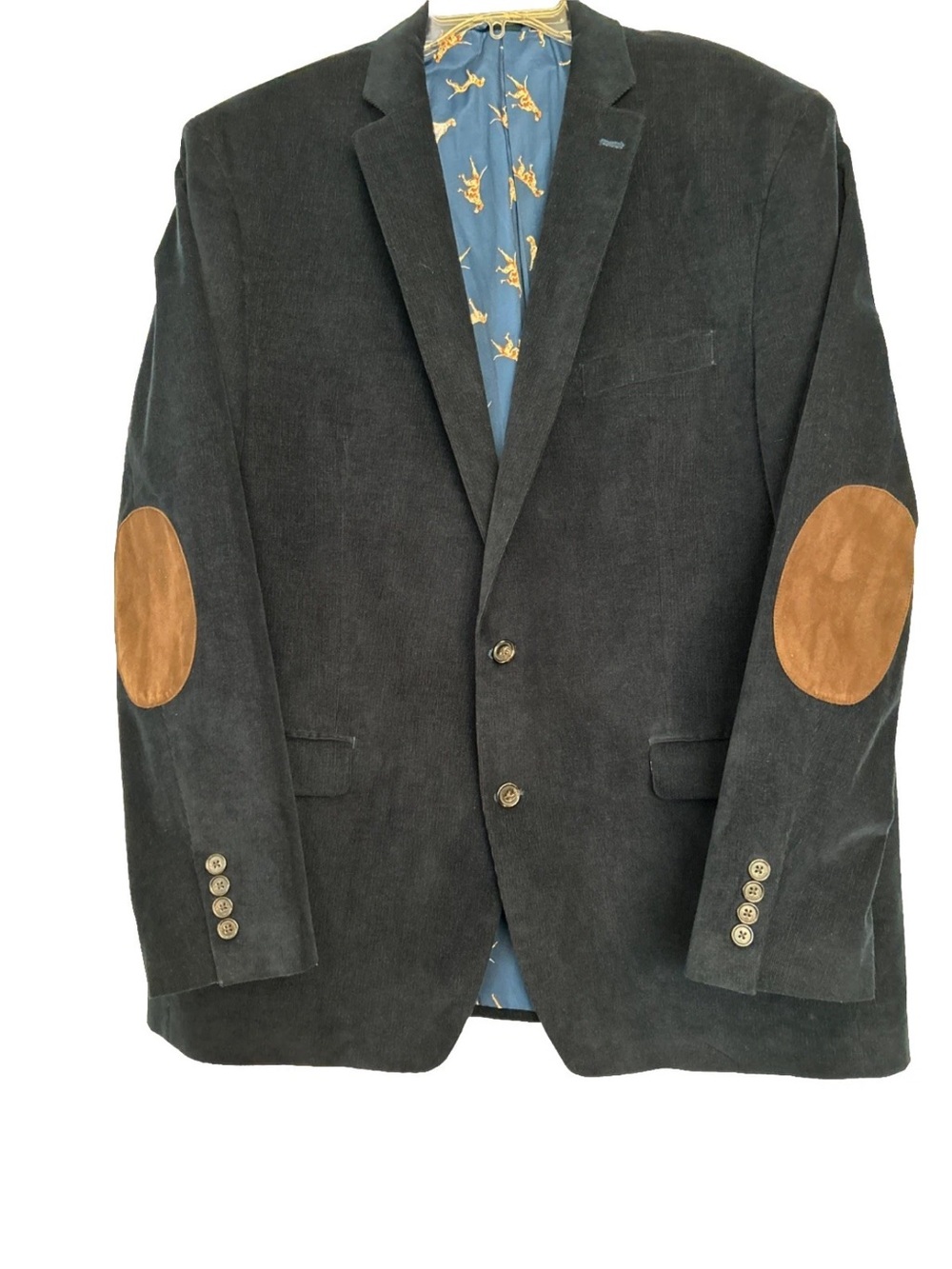 Lauren Ralph Lauren Men’s Corduroy Blazer Navy Sports Coat Academia Dog Prep 46L